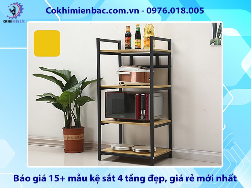 Báo giá 15+ mẫu kệ sắt 4 tầng đẹp, giá rẻ mới nhất 2025