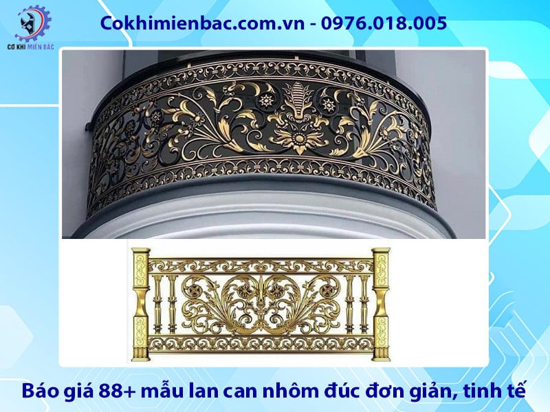 Báo giá 88+ mẫu lan can nhôm đúc đơn giản, tinh tế, giá rẻ