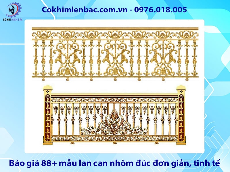 Báo giá 88+ mẫu lan can nhôm đúc đơn giản, tinh tế, giá rẻ