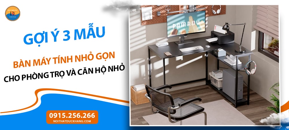 Bàn máy tính nhỏ gọn hình chữ L Bàn máy tính nhỏ gọn hình chữ L