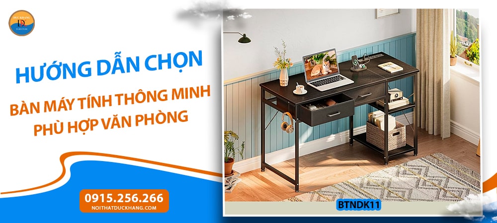 Bàn máy tính thông minh tích hợp ổ điện và cổng USB