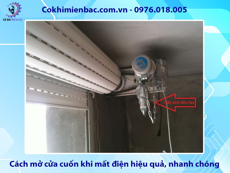 Cách mở cửa cuốn khi mất điện hiệu quả, nhanh chóng Cách mở cửa cuốn khi mất điện hiệu quả, nhanh chóng