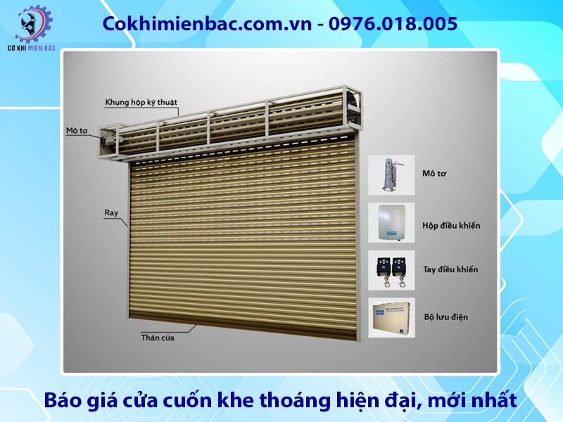 Báo giá cửa cuốn khe thoáng hiện đại, mới nhất 2025