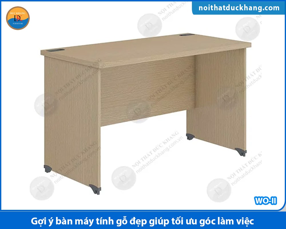 Bàn máy tính gỗ tối giản