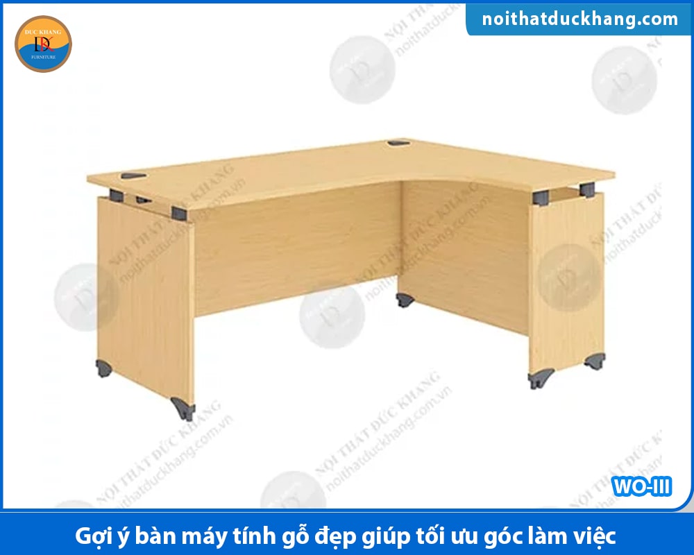 Bàn máy tính gỗ chữ L