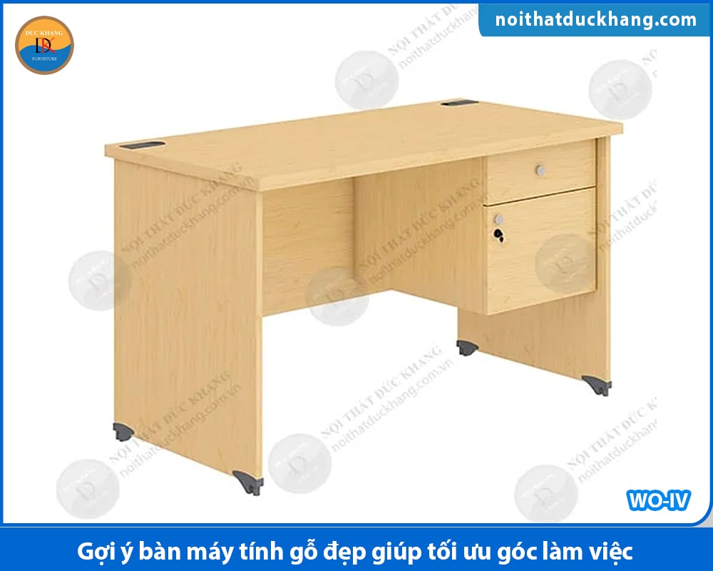 Bàn máy tính gỗ có ngăn kéo