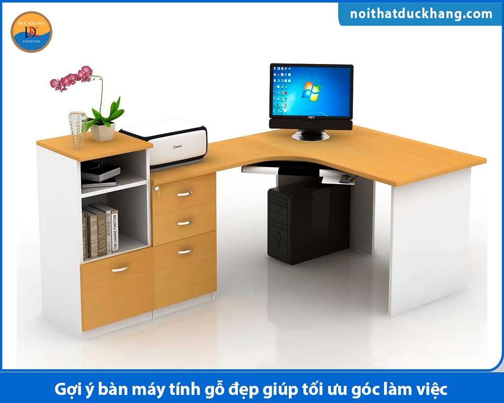 Gợi ý bàn máy tính gỗ đẹp giúp tối ưu góc làm việc