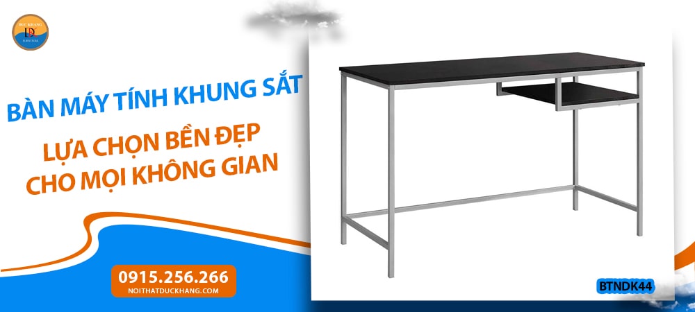Bàn máy tính khung sắt tối giản Bàn máy tính khung sắt tối giản