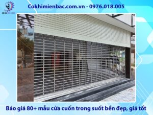 Báo giá 80+ mẫu cửa cuốn trong suốt bền đẹp, giá tốt