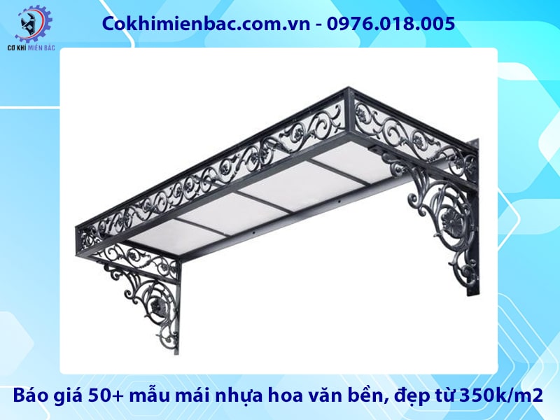 Báo giá 50+ mẫu mái nhựa hoa văn bền, đẹp từ 350k/m2