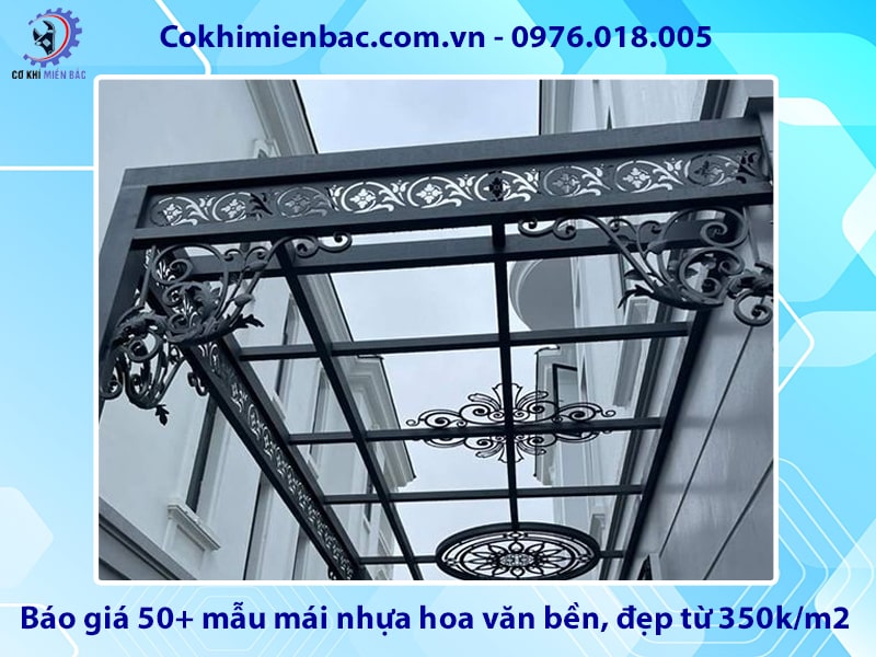 Báo giá 50+ mẫu mái nhựa hoa văn bền, đẹp từ 350k/m2