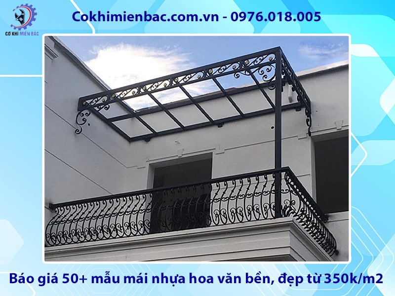 Báo giá 50+ mẫu mái nhựa hoa văn bền, đẹp từ 350k/m2