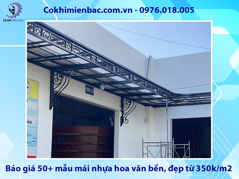 Báo giá 50+ mẫu mái nhựa hoa văn bền, đẹp từ 350k/m2