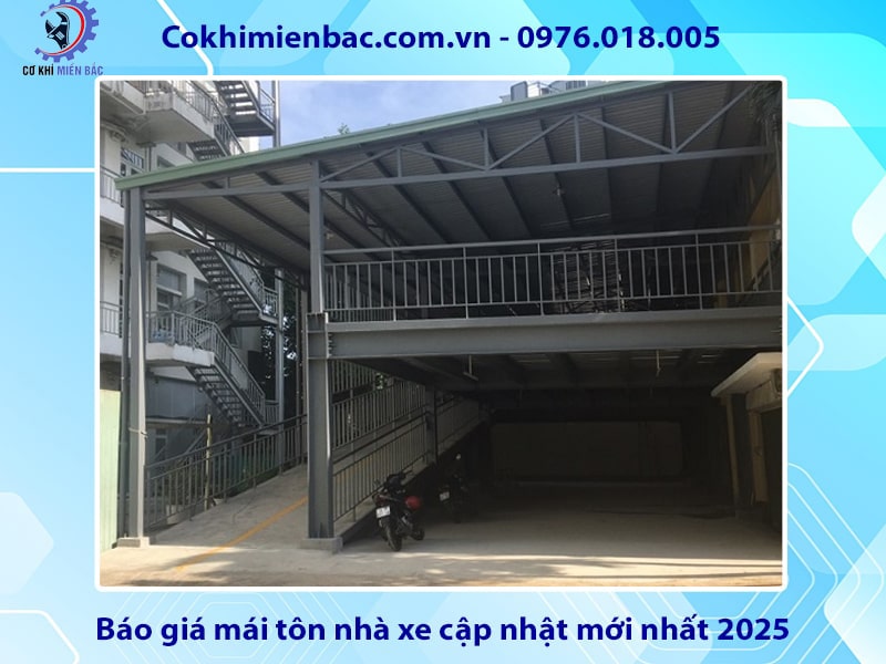 Báo giá mái tôn nhà xe cập nhật mới nhất 2026