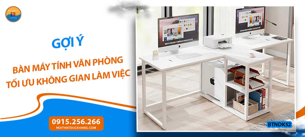 Bàn máy tính văn phòng có kệ để CPU Bàn máy tính văn phòng có kệ để CPU