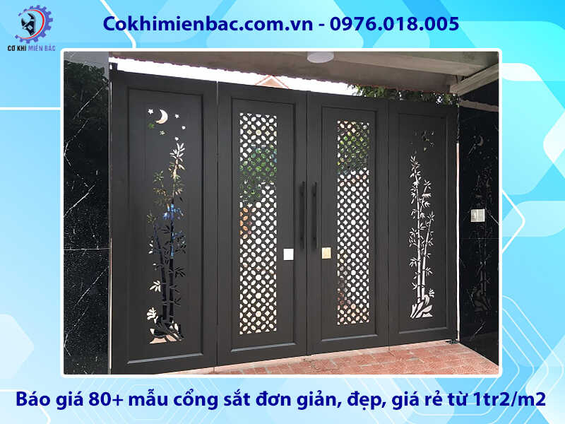 Báo giá 80+ mẫu cổng sắt đơn giản, đẹp, giá rẻ từ 1tr2/m2