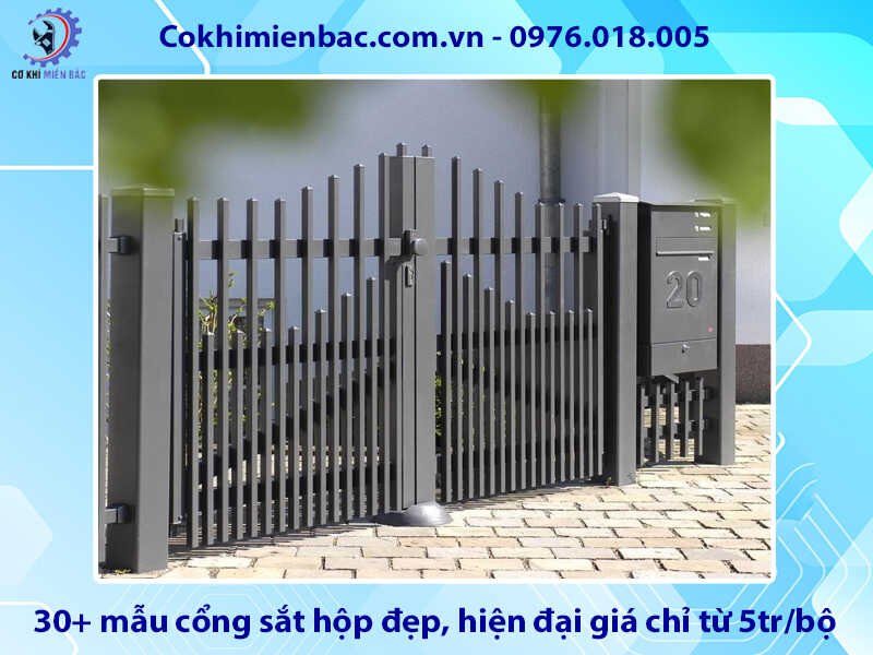 30+ mẫu cổng sắt hộp đẹp, hiện đại giá chỉ từ 5tr/bộ