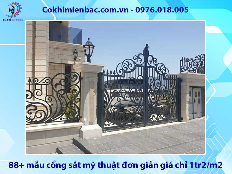 88+ mẫu cổng sắt mỹ thuật đơn giản giá chỉ 1tr2/m2 mới 2026 88+ mẫu cổng sắt mỹ thuật đơn giản giá chỉ 1tr2/m2 mới 2026