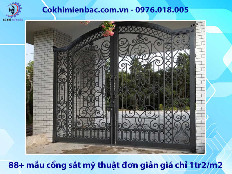 88+ mẫu cổng sắt mỹ thuật đơn giản giá chỉ 1tr2/m2 mới 2026 88+ mẫu cổng sắt mỹ thuật đơn giản giá chỉ 1tr2/m2 mới 2026
