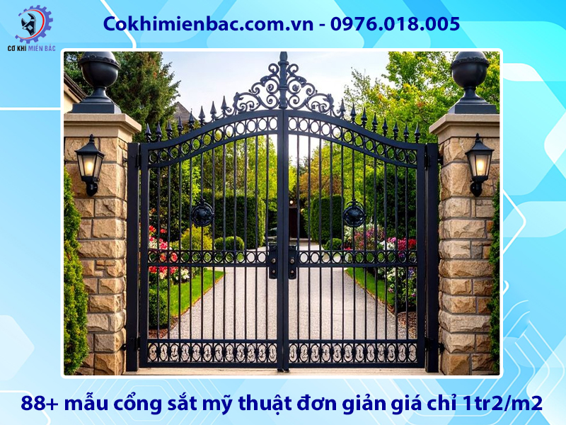 88+ mẫu cổng sắt mỹ thuật đơn giản giá chỉ 1tr2/m2 mới 2026 88+ mẫu cổng sắt mỹ thuật đơn giản giá chỉ 1tr2/m2 mới 2026