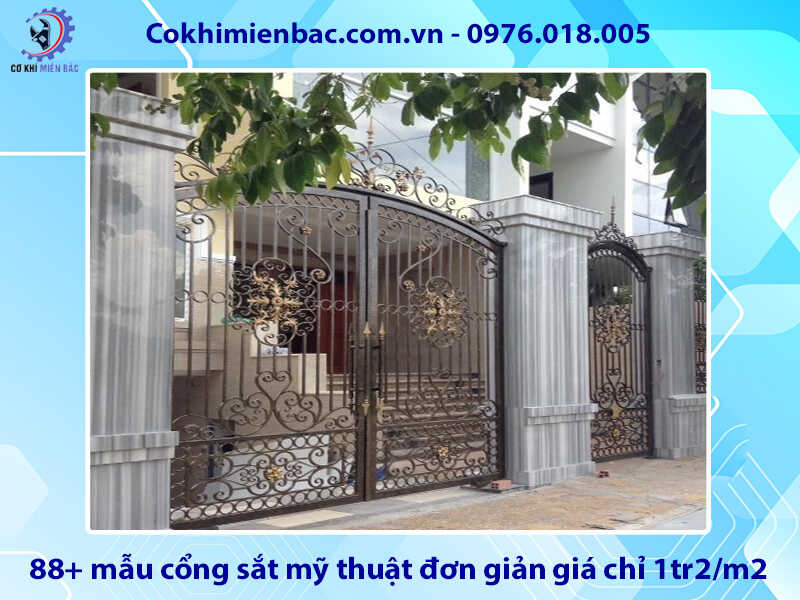 88+ mẫu cổng sắt mỹ thuật đơn giản giá chỉ 1tr2/m2 mới 2026 88+ mẫu cổng sắt mỹ thuật đơn giản giá chỉ 1tr2/m2 mới 2026