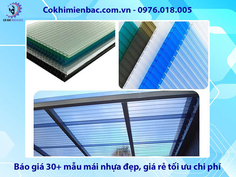 Báo giá 30+ mẫu mái nhựa đẹp, giá rẻ tối ưu chi phí 2026