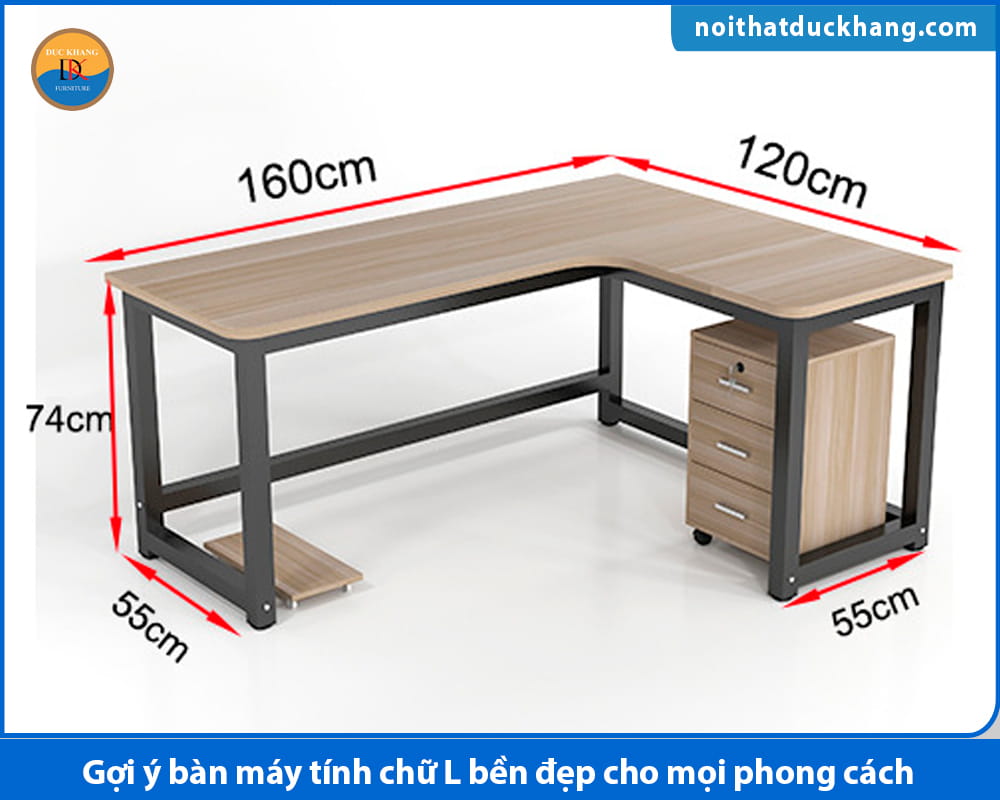 Gợi ý bàn máy tính chữ L bền đẹp cho mọi phong cách