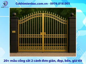 20+ mẫu cổng sắt 2 cánh đơn giản, đẹp, bền, giá tốt 2026