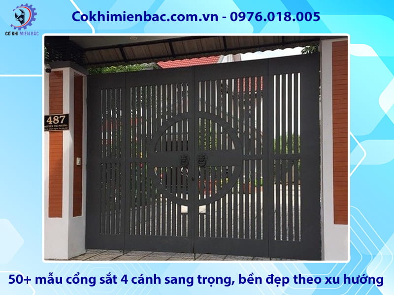 50+ mẫu cổng sắt 4 cánh sang trọng, bền đẹp theo xu hướng