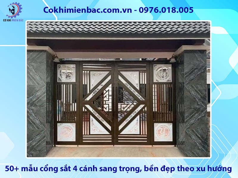 50+ mẫu cổng sắt 4 cánh sang trọng, bền đẹp theo xu hướng