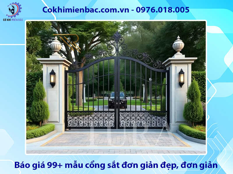 Báo giá 99+ mẫu cổng sắt đơn giản đẹp, đơn giản, tiết kiệm chi phí
