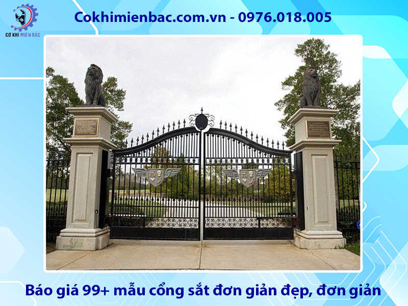 Báo giá 99+ mẫu cổng sắt đơn giản đẹp, đơn giản, tiết kiệm chi phí