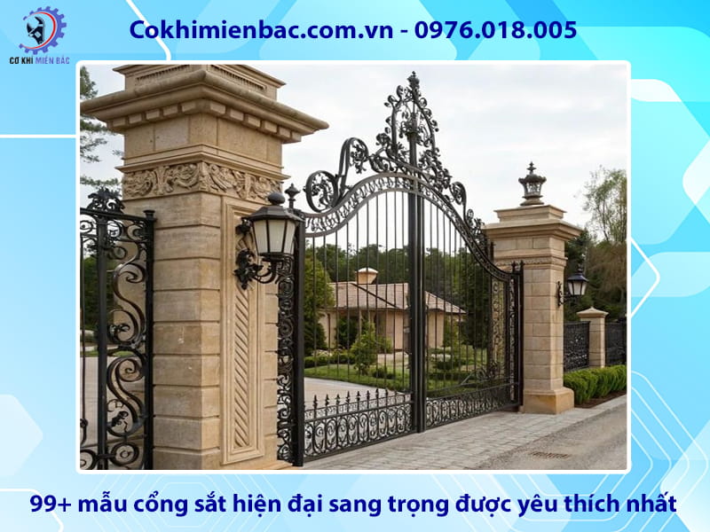 99+ mẫu cổng sắt hiện đại sang trọng được yêu thích nhất