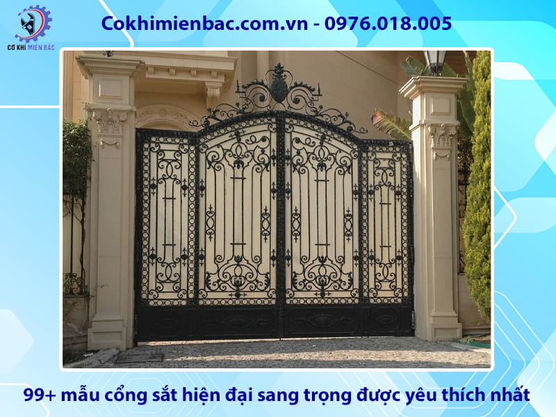 99+ mẫu cổng sắt hiện đại sang trọng được yêu thích nhất