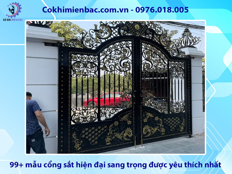 99+ mẫu cổng sắt hiện đại sang trọng được yêu thích nhất