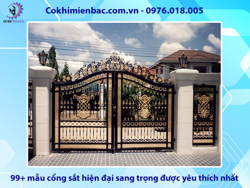 99+ mẫu cổng sắt hiện đại sang trọng được yêu thích nhất
