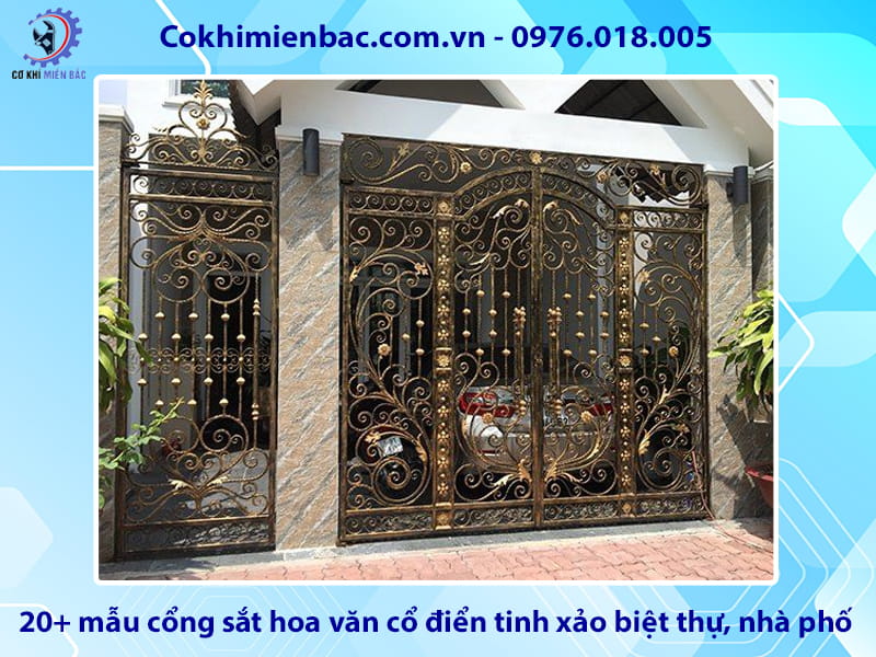 20+ mẫu cổng sắt hoa văn cổ điển tinh xảo biệt thự, nhà phố 20+ mẫu cổng sắt hoa văn cổ điển tinh xảo biệt thự, nhà phố