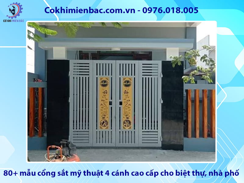 80+ mẫu cổng sắt mỹ thuật 4 cánh cao cấp cho biệt thự, nhà phố 80+ mẫu cổng sắt mỹ thuật 4 cánh cao cấp cho biệt thự, nhà phố