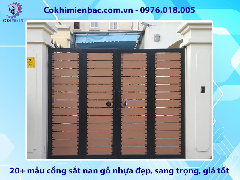 20+ mẫu cổng sắt nan gỗ nhựa đẹp, sang trọng, giá tốt 20+ mẫu cổng sắt nan gỗ nhựa đẹp, sang trọng, giá tốt