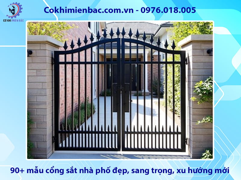90+ mẫu cổng sắt nhà phố đẹp, sang trọng, xu hướng mới