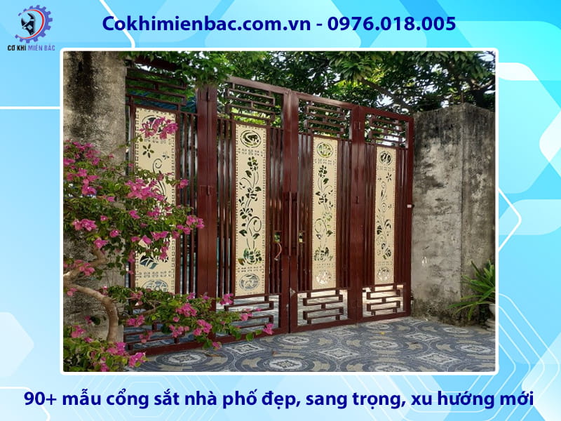 90+ mẫu cổng sắt nhà phố đẹp, sang trọng, xu hướng mới