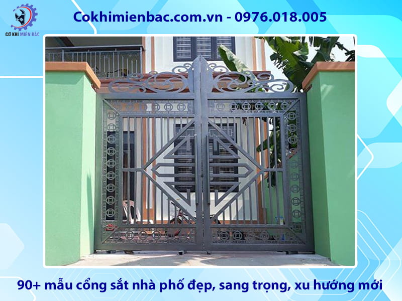 90+ mẫu cổng sắt nhà phố đẹp, sang trọng, xu hướng mới