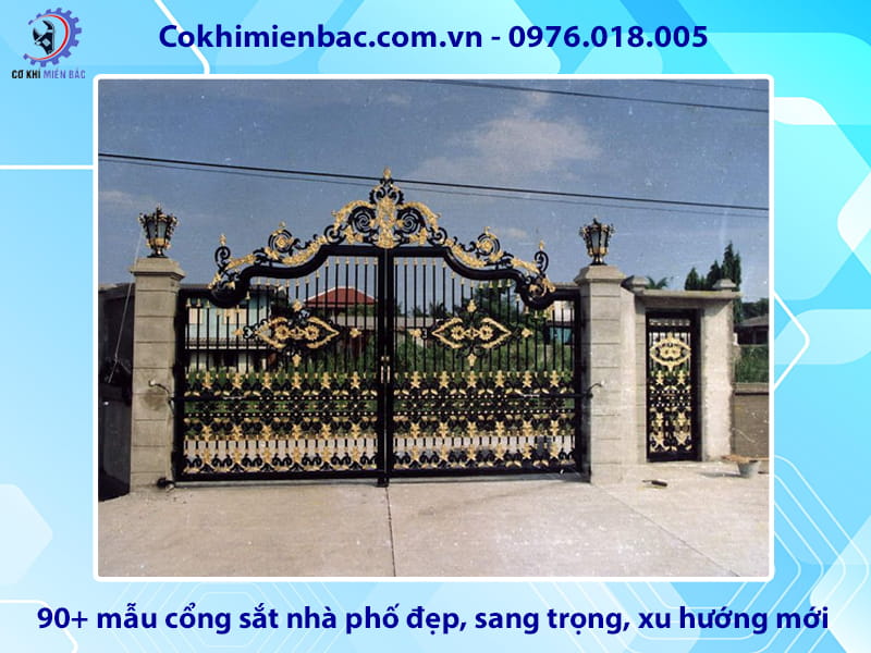 90+ mẫu cổng sắt nhà phố đẹp, sang trọng, xu hướng mới