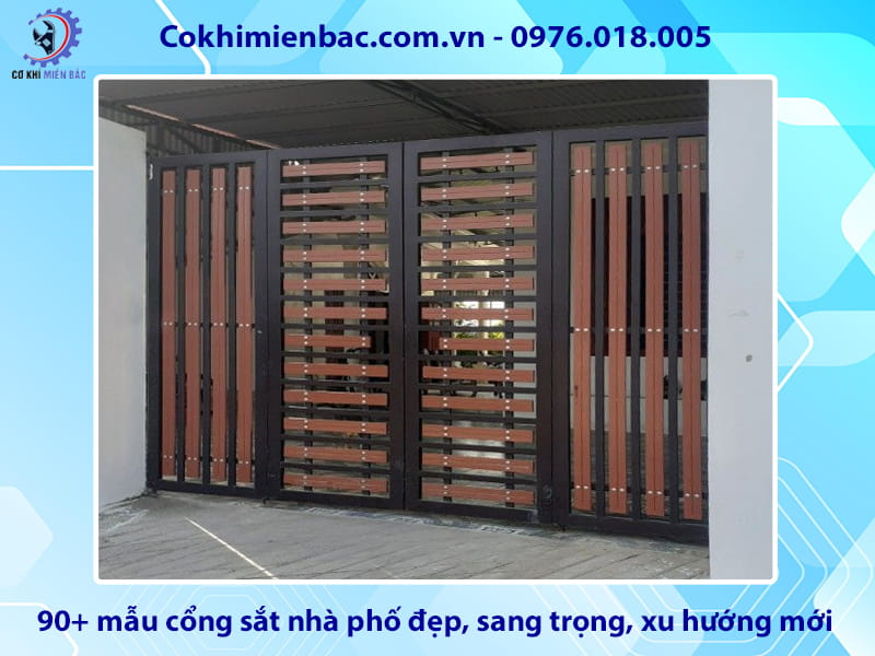 90+ mẫu cổng sắt nhà phố đẹp, sang trọng, xu hướng mới