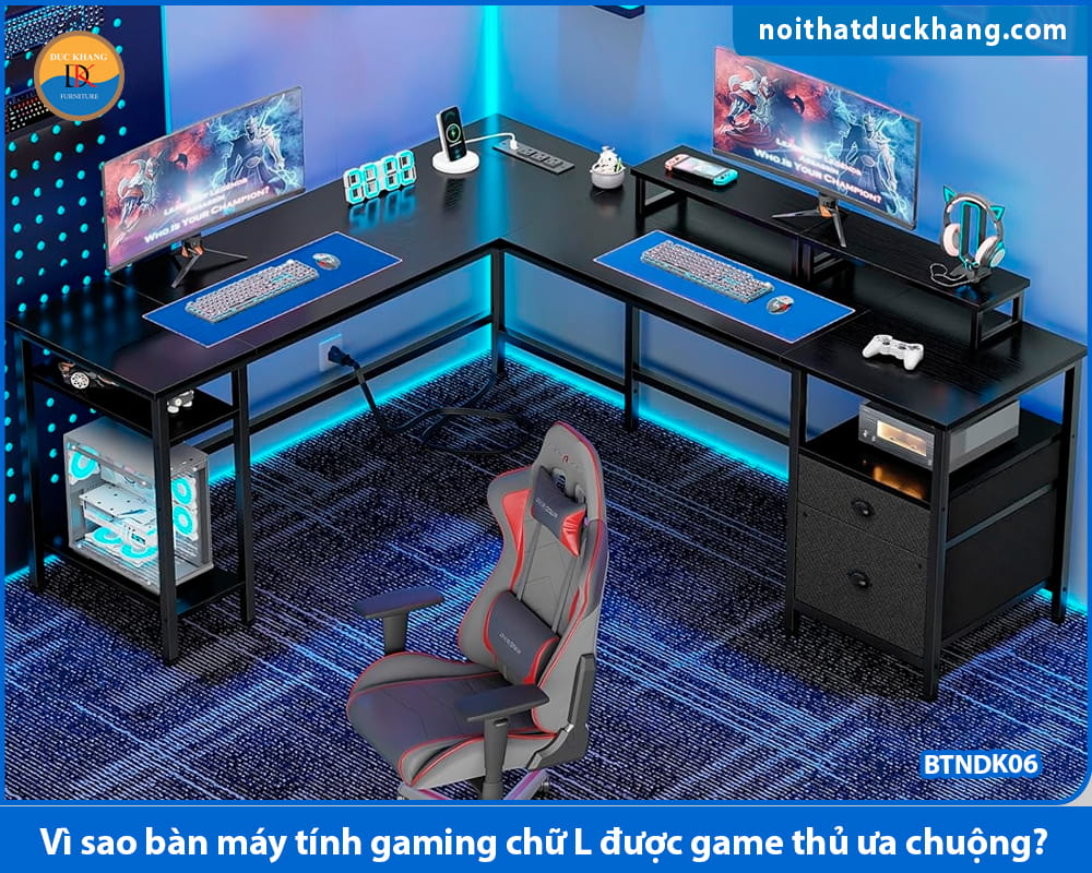 Vì sao bàn máy tính gaming chữ L được game thủ ưa chuộng? Vì sao bàn máy tính gaming chữ L được game thủ ưa chuộng?