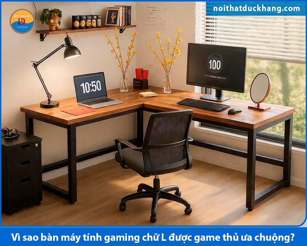 Vì sao bàn máy tính gaming chữ L được game thủ ưa chuộng?