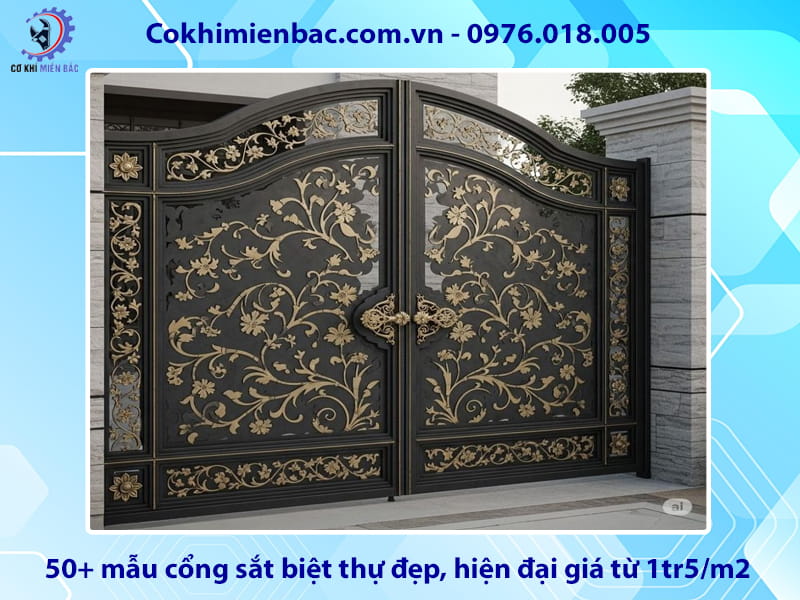 50+ mẫu cổng sắt biệt thự đẹp, hiện đại giá từ 1tr5/m2
