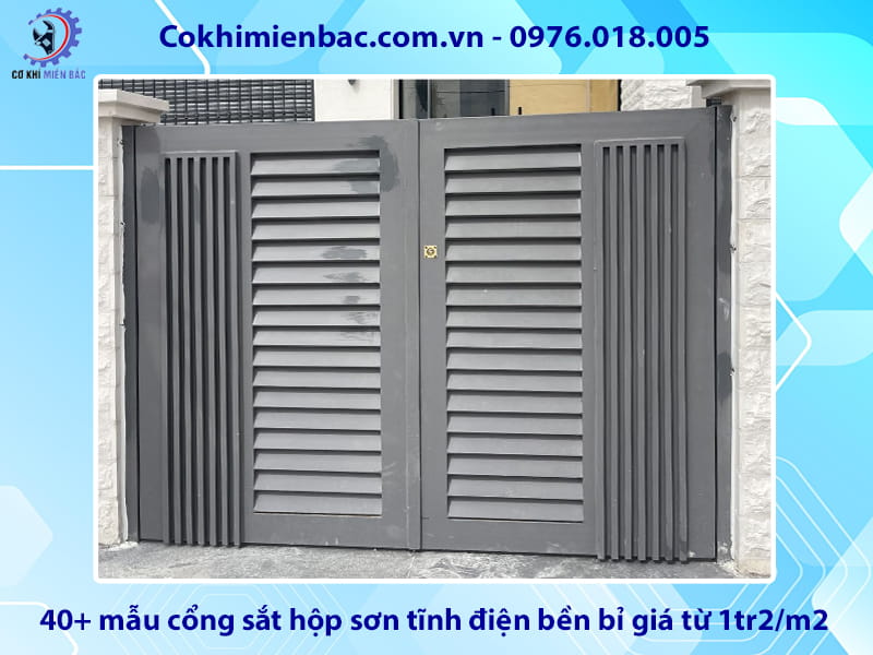 40+ mẫu cổng sắt hộp sơn tĩnh điện bền bỉ giá từ 1tr2/m2 40+ mẫu cổng sắt hộp sơn tĩnh điện bền bỉ giá từ 1tr2/m2