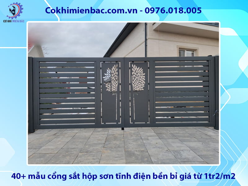 40+ mẫu cổng sắt hộp sơn tĩnh điện bền bỉ giá từ 1tr2/m2 40+ mẫu cổng sắt hộp sơn tĩnh điện bền bỉ giá từ 1tr2/m2