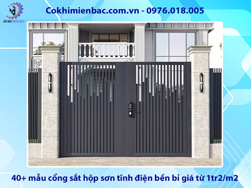 40+ mẫu cổng sắt hộp sơn tĩnh điện bền bỉ giá từ 1tr2/m2 40+ mẫu cổng sắt hộp sơn tĩnh điện bền bỉ giá từ 1tr2/m2